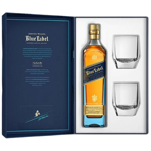 Johnnie Walker Blue Label Gift Set W/2 Glasses